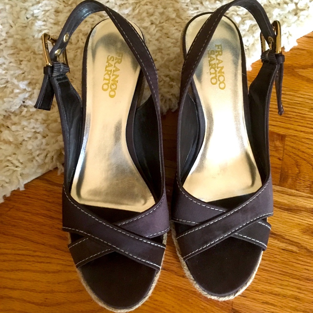 Franco Sarto Black Wedges